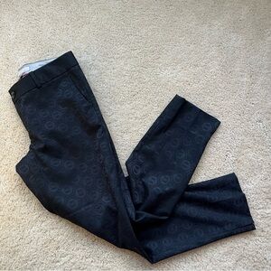 Banana Republic Women’s Black Camden Fit Jacquard Ankle Pants - Sz 2 - EUC
